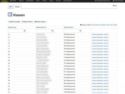 Klassenliste