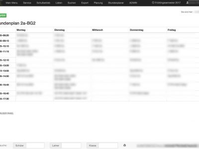 Stundenplan Klasse